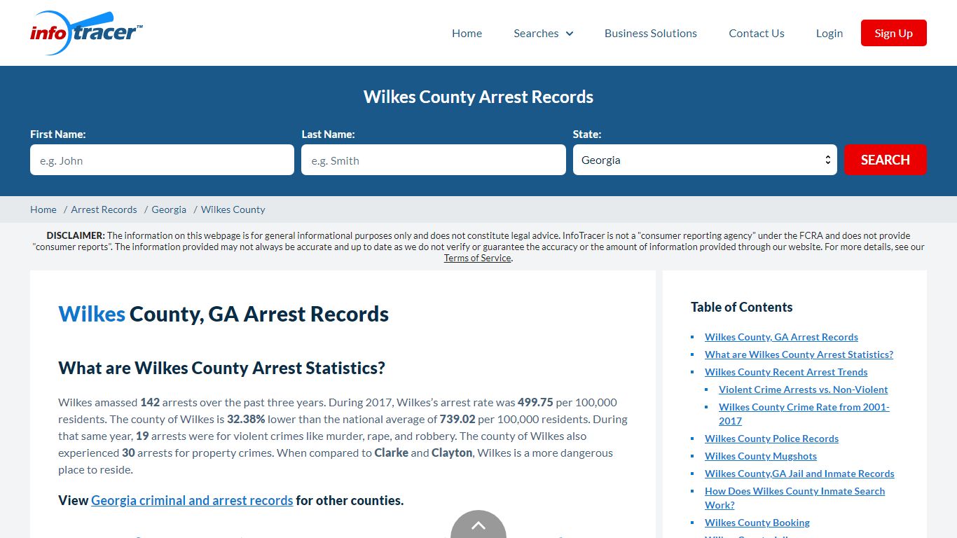 Wilkes County, GA Arrests, Mugshots & Jail Records - InfoTracer